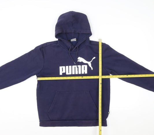 Womens UK Size S PUMA Blue Pullover Hoodie