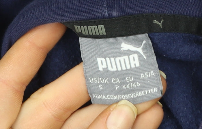 Womens UK Size S PUMA Blue Pullover Hoodie