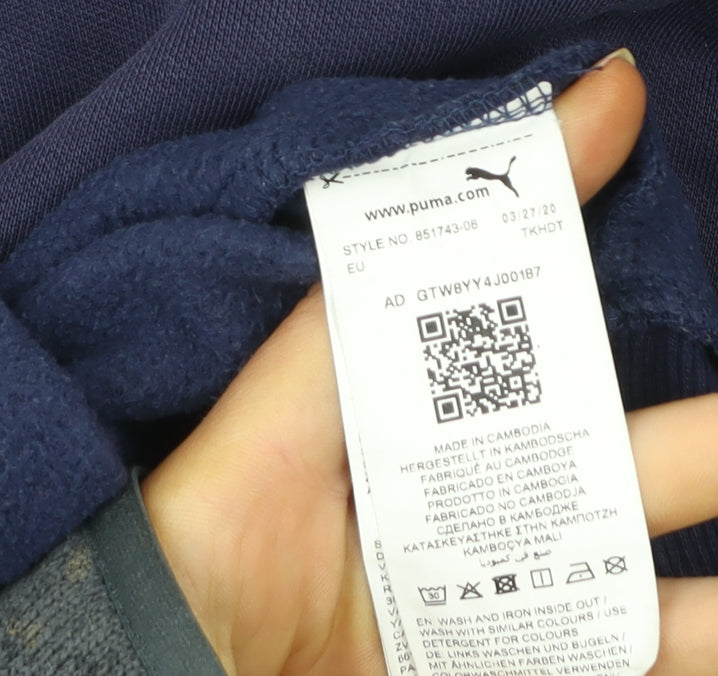 Womens UK Size S PUMA Blue Pullover Hoodie