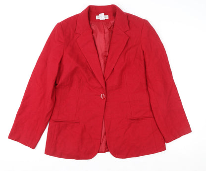 Womens UK Size 12 Sag Harbor Regular Red Blazer