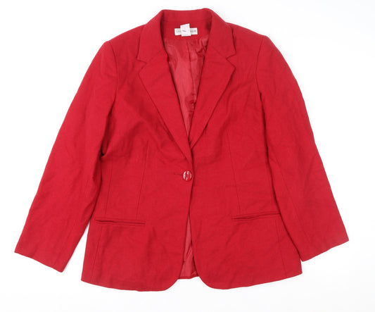 Womens UK Size 12 Sag Harbor Regular Red Blazer