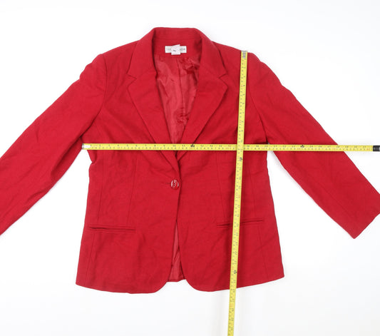 Womens UK Size 12 Sag Harbor Regular Red Blazer