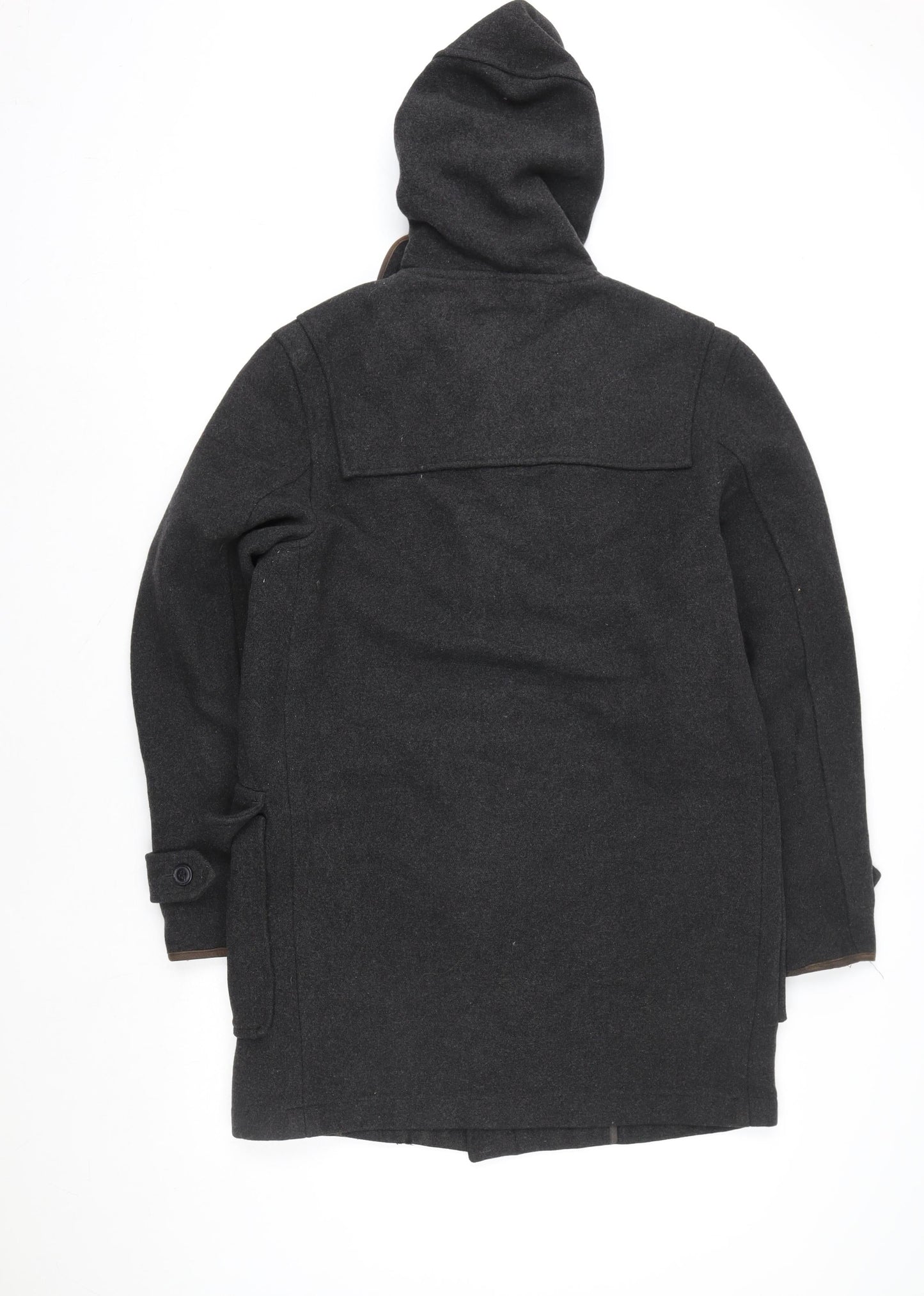 Unisex Adults UK Size M Topman Black Duffle Coat
