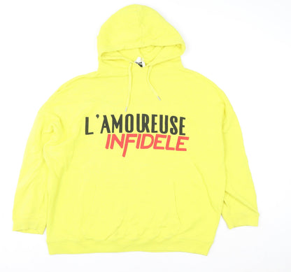 Womens UK Size S Bel Air Yellow Pullover Hoodie