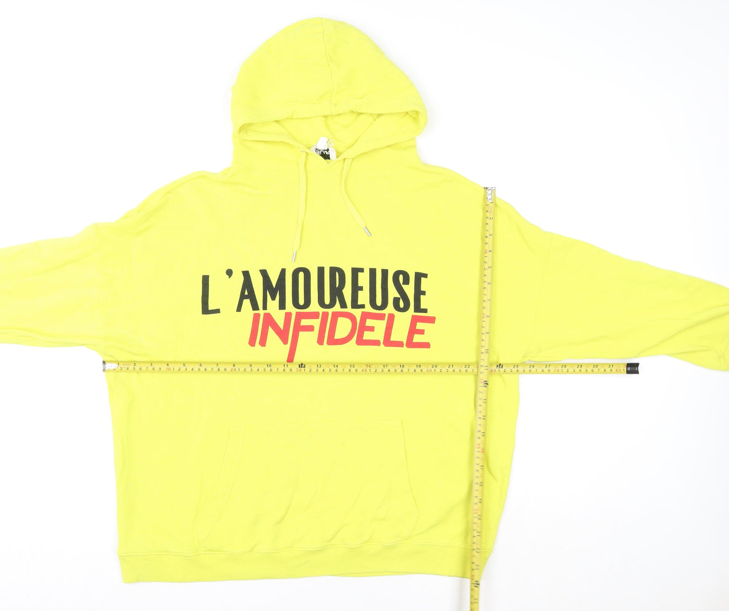 Womens UK Size S Bel Air Yellow Pullover Hoodie