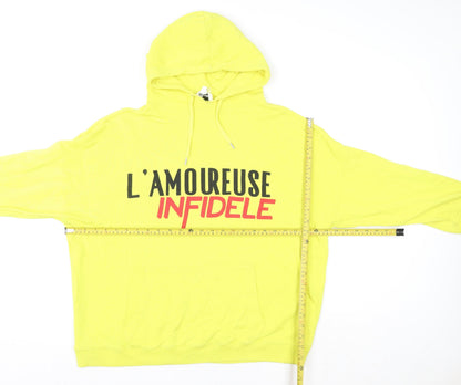 Womens UK Size S Bel Air Yellow Pullover Hoodie