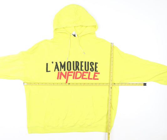 Womens UK Size S Bel Air Yellow Pullover Hoodie