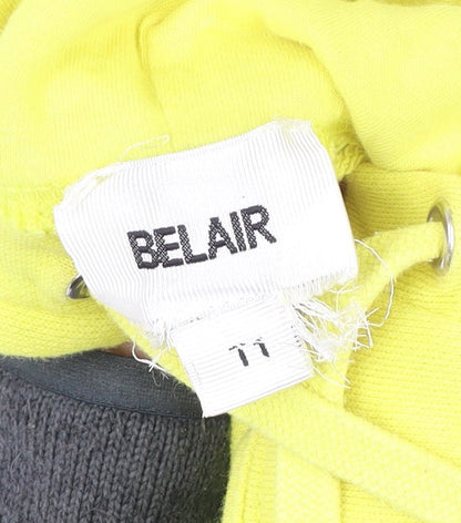 Womens UK Size S Bel Air Yellow Pullover Hoodie