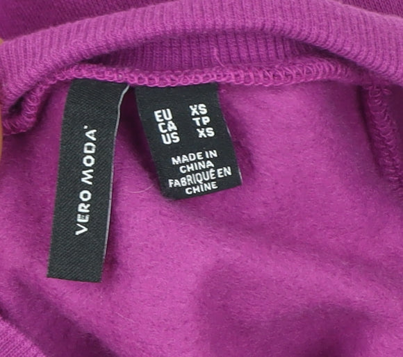 Womens UK Size XS VERO MODA Purple Pullover Sweatshirt