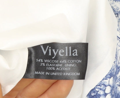 Womens UK Size 16 Viyella White Tunic Blouse