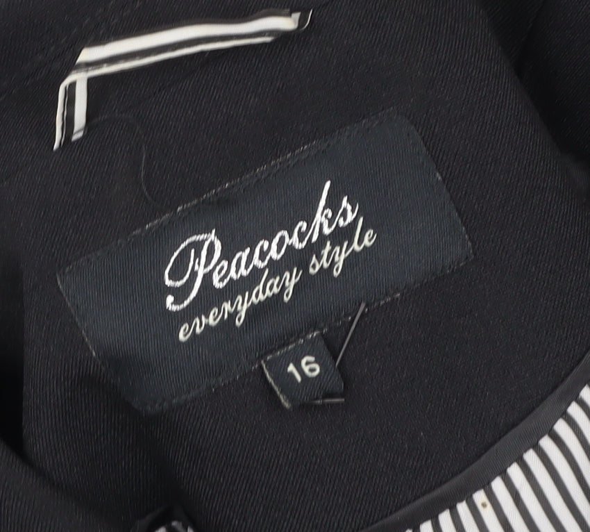 Womens UK Size 16 Peacocks Regular Black Blazer