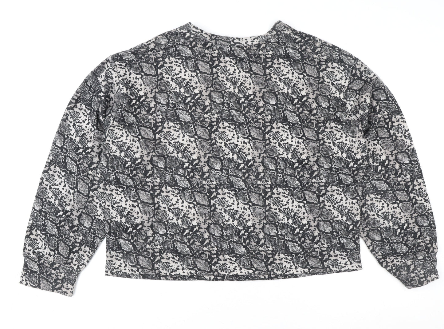 Womens UK Size L Zara Grey Basic Blouse