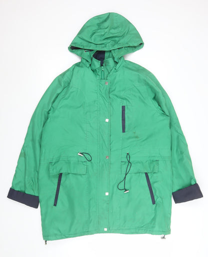 Mens UK Size 16 Being Casual Green Parka Coat