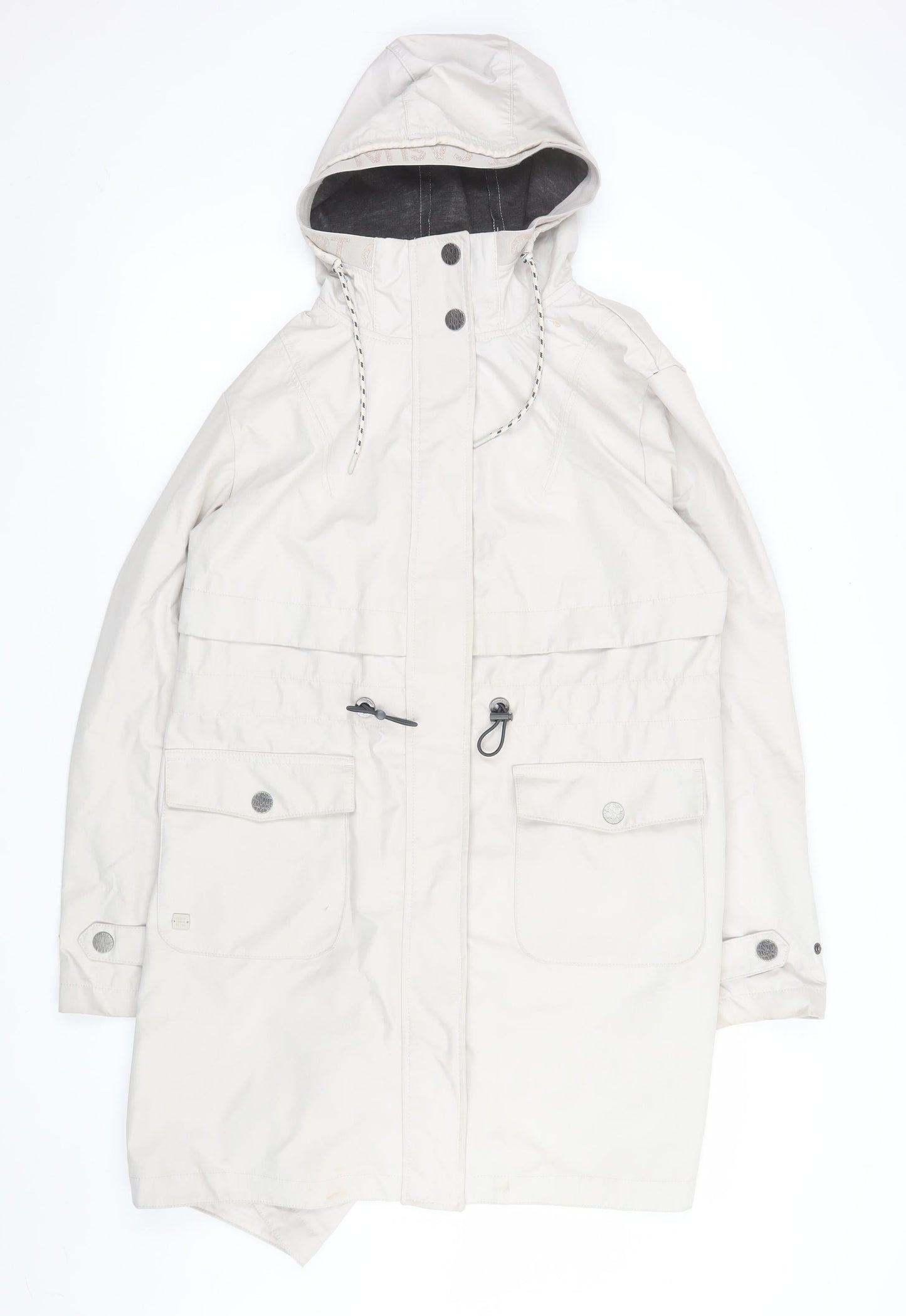 Womens UK Size 14 Gina Benotti Ivory Parka Coat