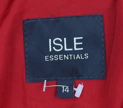 Womens UK Size 14 Isle Essentials Red Puffer Jacket