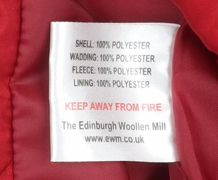 Womens UK Size 14 Isle Essentials Red Puffer Jacket