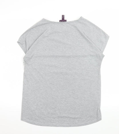 Womens UK Size XS Long Tall Sally Grey Basic T-Shirt