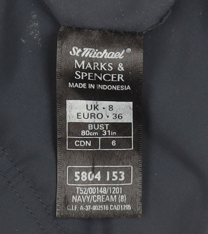 Womens UK Size 8 Marks and Spencer Blue Bodywarmer