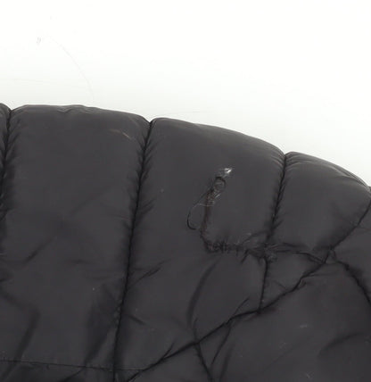 Geographical Norway Girls Black Hooded Puffer Coat 6 Years Winter Jacket