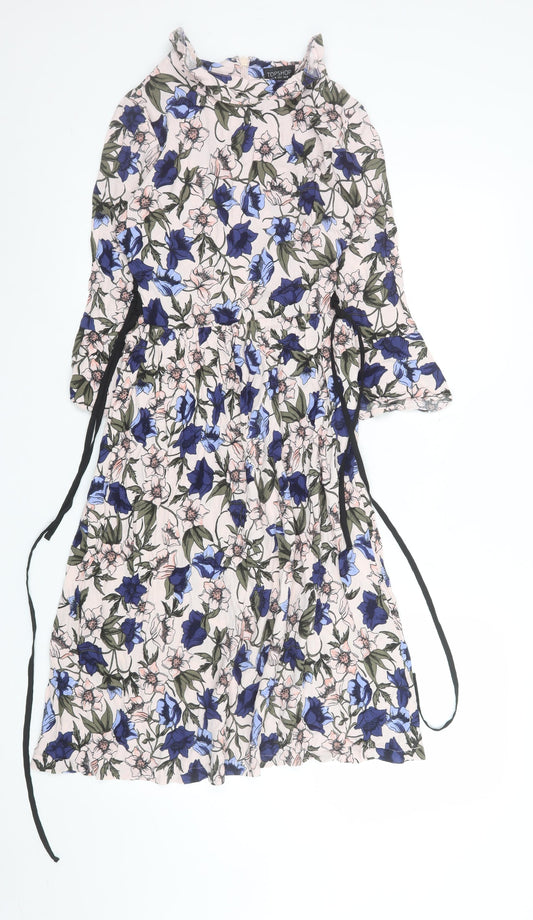 Womens UK Size 10 Topshop Fit & Flare Dress