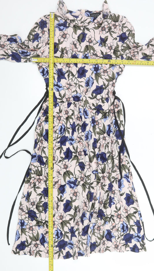 Womens UK Size 10 Topshop Fit & Flare Dress