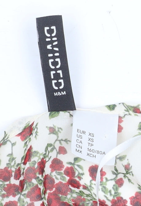 Womens UK Size XS H&M Multicoloured Basic Jacket