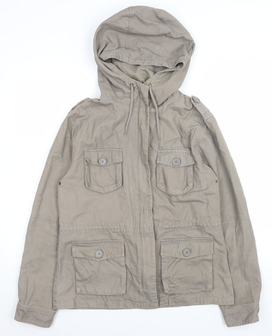 Mens UK Size 14 Foxhole Beige Anorak Coat