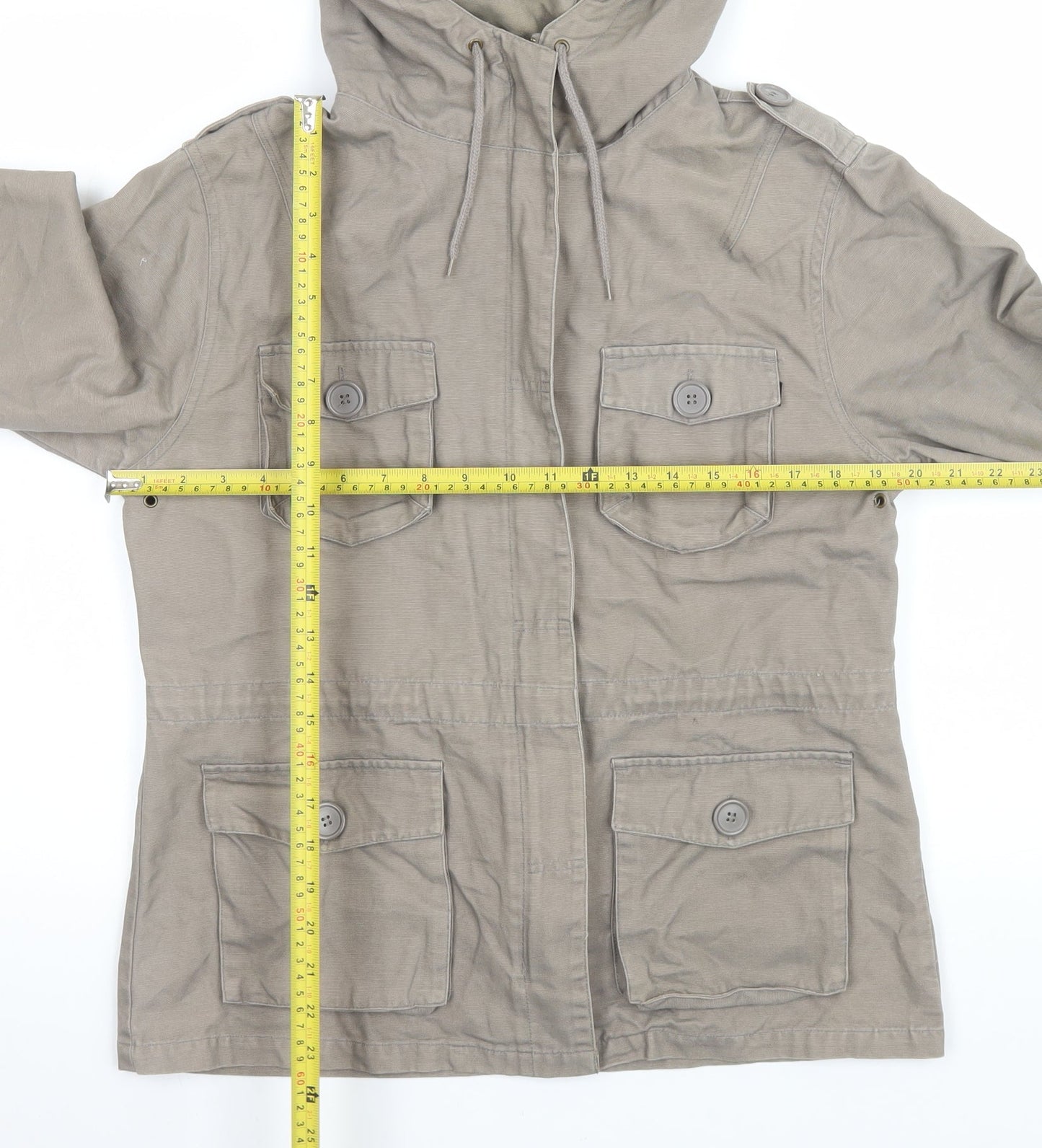 Mens UK Size 14 Foxhole Beige Anorak Coat