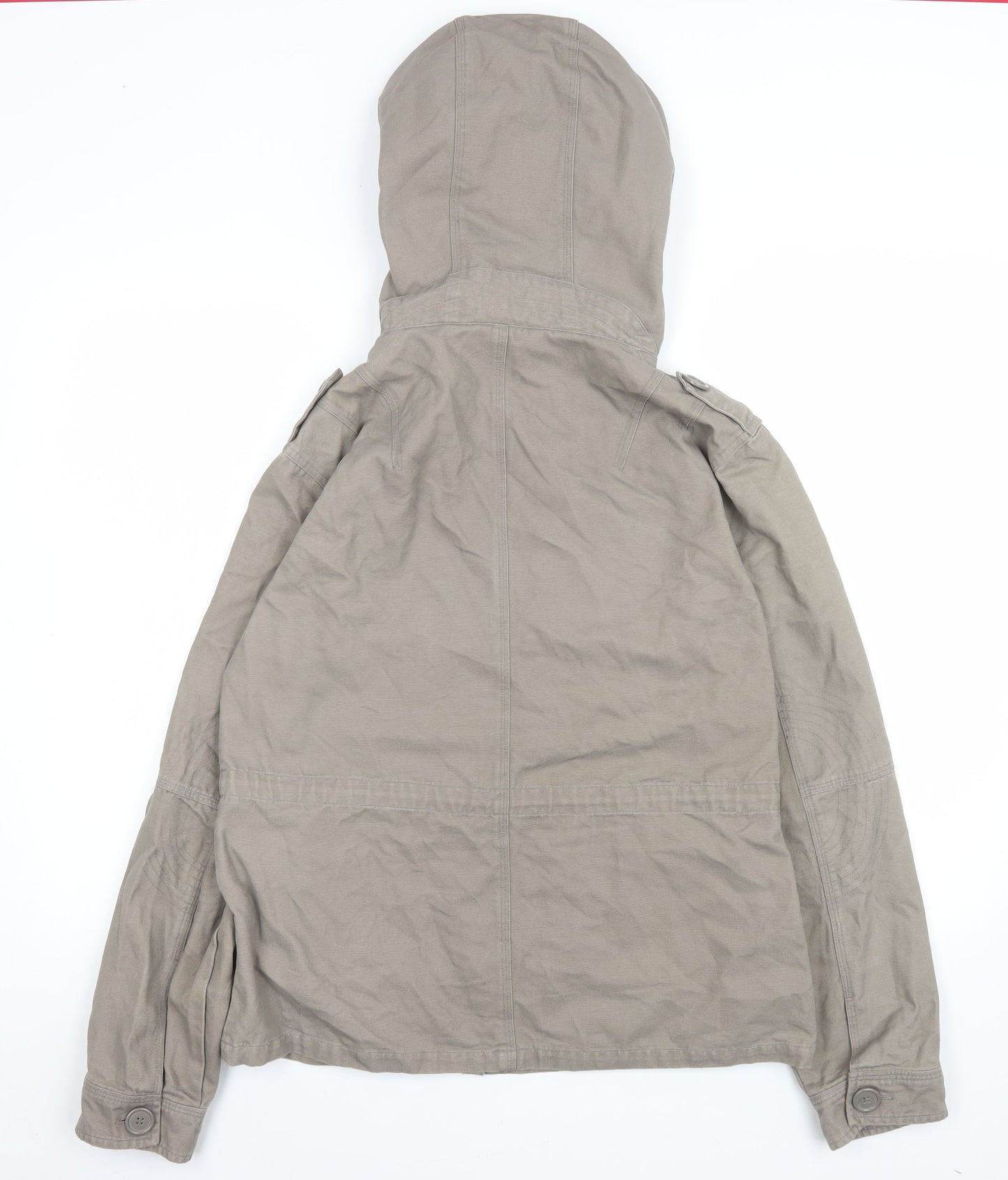 Mens UK Size 14 Foxhole Beige Anorak Coat
