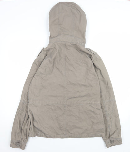 Mens UK Size 14 Foxhole Beige Anorak Coat