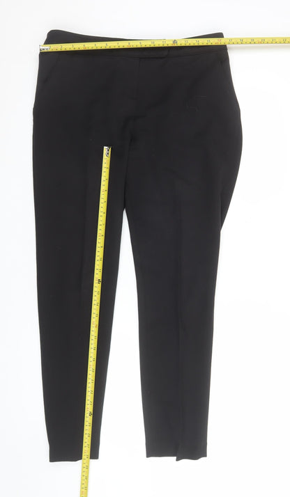 Womens UK Size 12 Wallis Slim Fit BusinessFormal Black Trousers