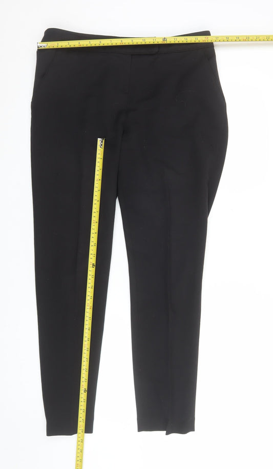 Womens UK Size 12 Wallis Slim Fit BusinessFormal Black Trousers