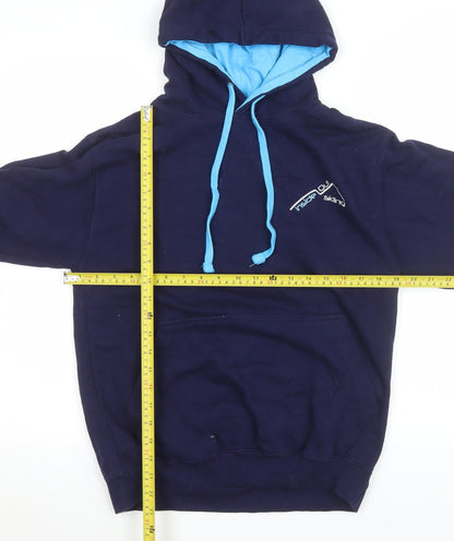 Mens UK Size S Just Hoods Blue Pullover Hoodie