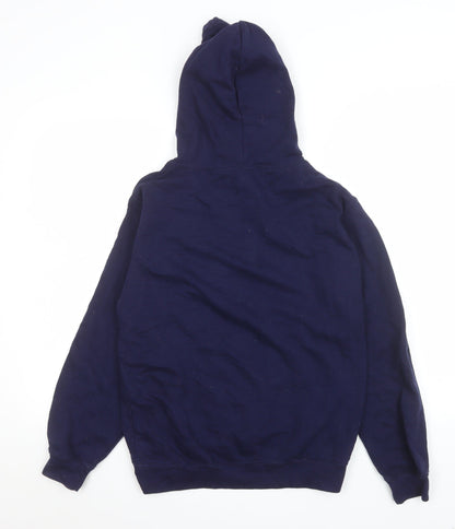 Mens UK Size S Just Hoods Blue Pullover Hoodie