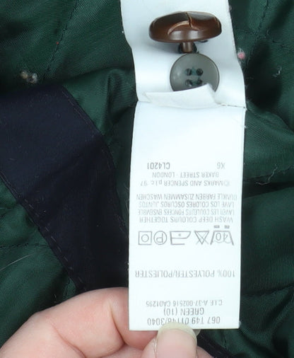 Mens UK Size 10 Marks and Spencer Green Parka Coat