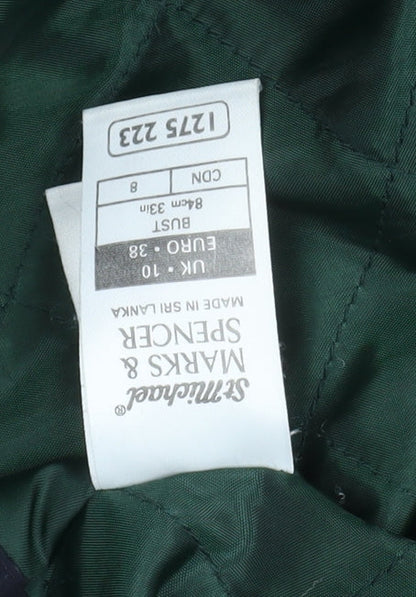Mens UK Size 10 Marks and Spencer Green Parka Coat