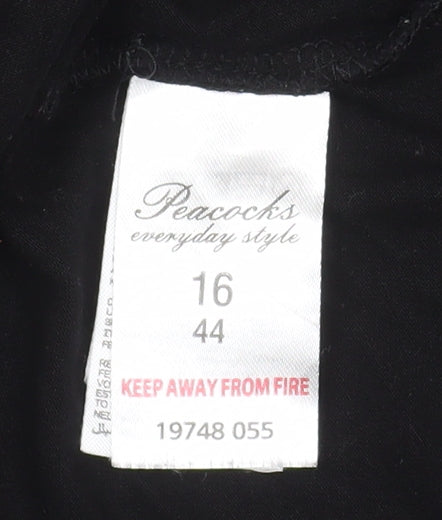 Womens UK Size 16 Peacocks Black Basic Jacket