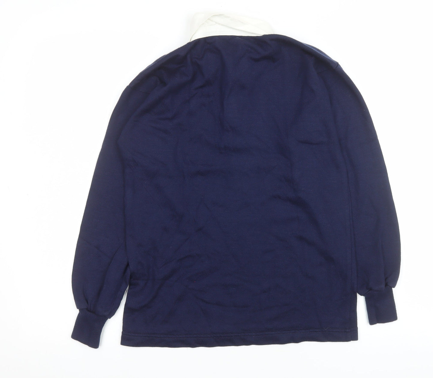 Boys UK Size 10 Years Halbro Blue Basic Polo