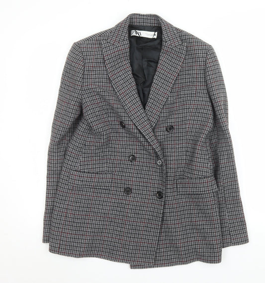 Womens UK Size 8 Zara Regular Grey Blazer