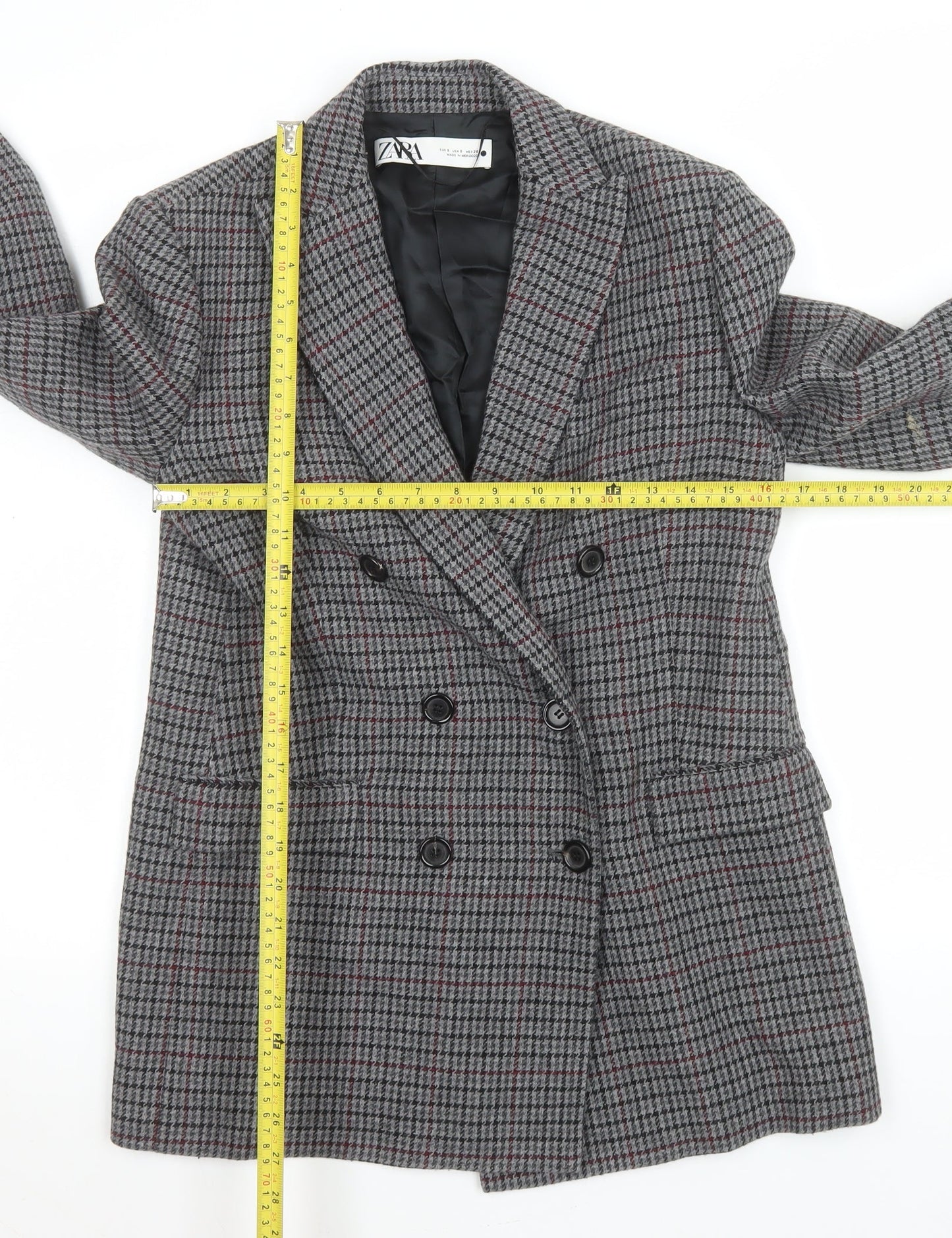 Womens UK Size 8 Zara Regular Grey Blazer