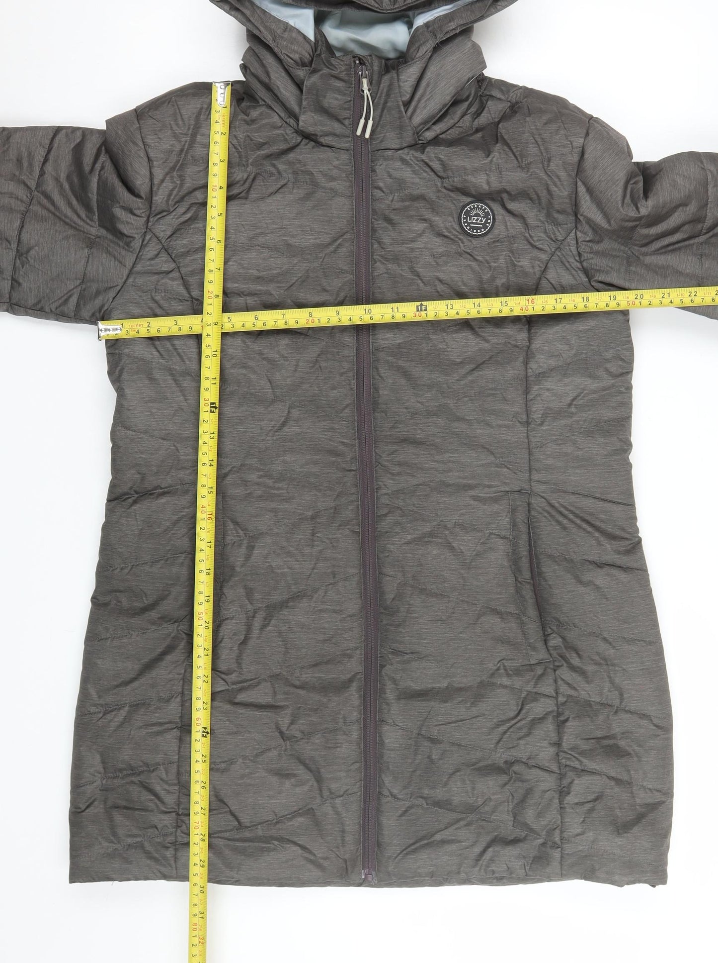 Womens UK Size M Lizzy Grey Puffer Jacket