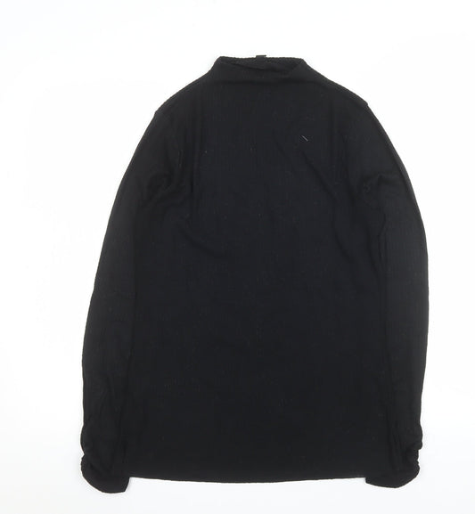 Womens UK Size 14 River Island Black Basic T-Shirt