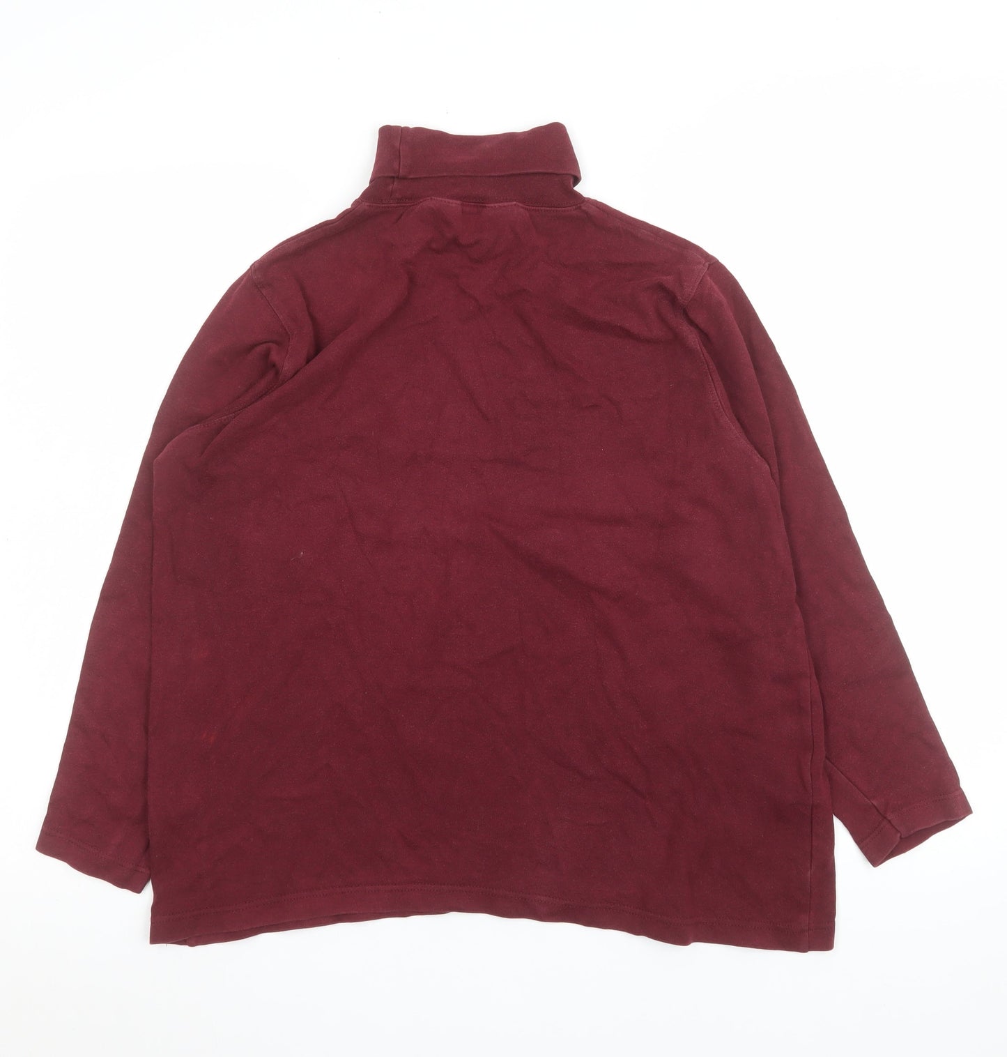 Womens UK Size 14 Debenhams Red Basic T-Shirt