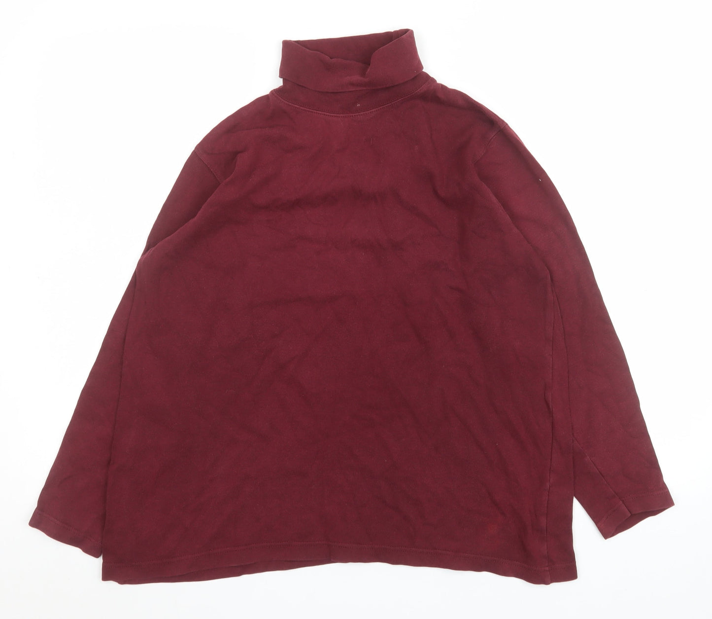 Womens UK Size 14 Debenhams Red Basic T-Shirt