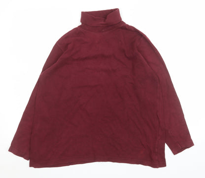Womens UK Size 14 Debenhams Red Basic T-Shirt