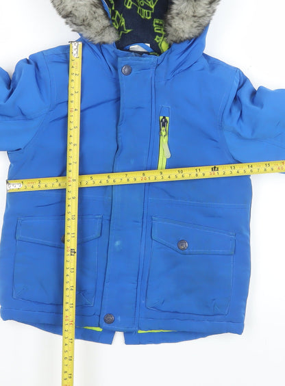 Boys UK Size 2-3 Years F&F Blue Puffer Jacket
