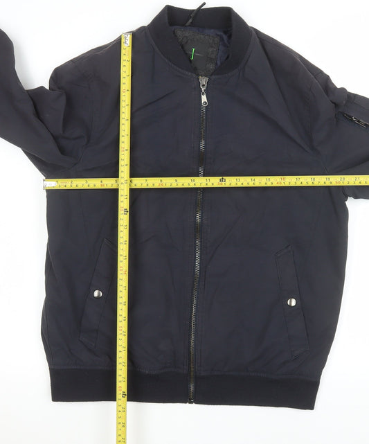 Mens UK Size M Jasper Conran Blue Bomber Jacket