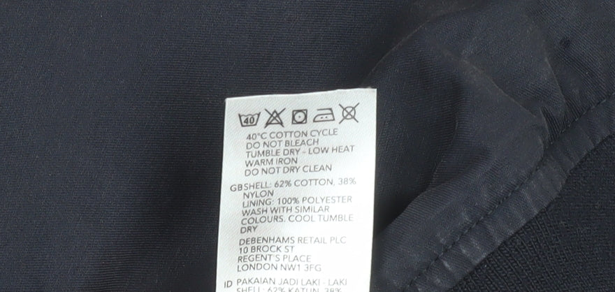 Mens UK Size M Jasper Conran Blue Bomber Jacket