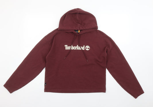 Womens UK Size XS Timberland Red Pullover Hoodie