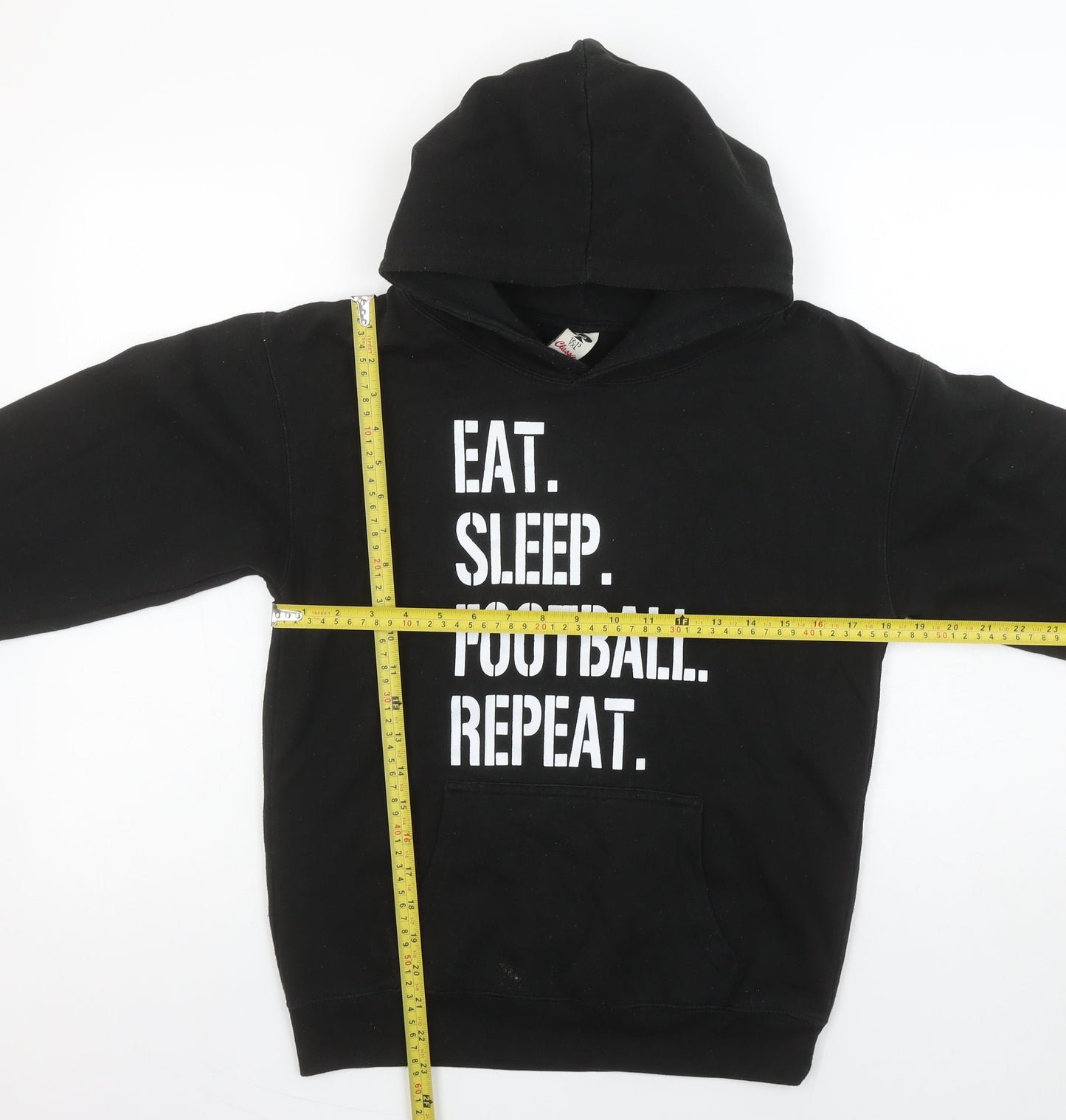 Boys UK Size 12-13 Years Club Classic Black Pullover Hoodie